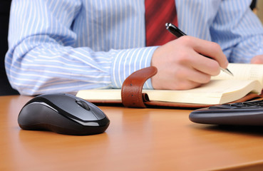 young business man working in an office