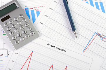Obraz premium charts and graphs of sales