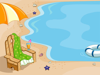 Obraz na płótnie Canvas Beach Chair Background