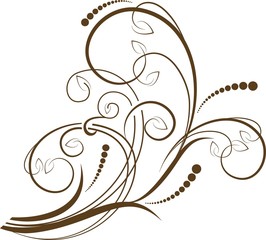 decorative branch vectorized