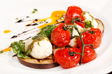 grilled vegetables with mozzarella