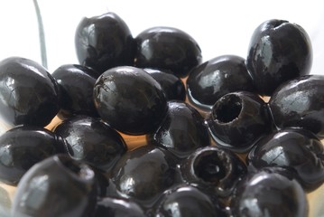 black olives in bowl.