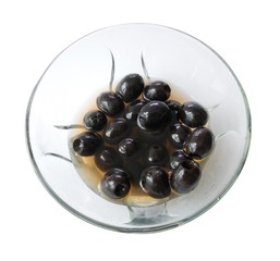 black olives in bowl.