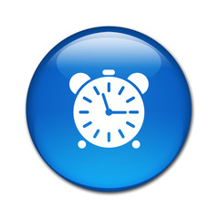 Boton brillante simbolo reloj