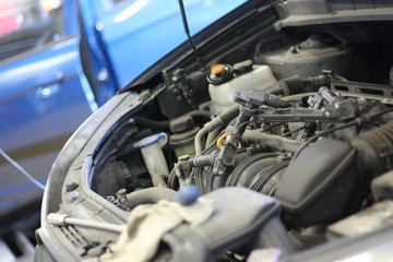 car engine close up