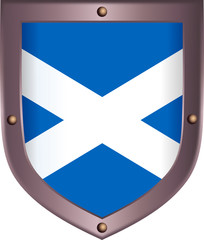 Obraz premium Flag on the medieval shield