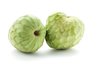 Obraz premium ripe Cherimoya fruit isolated on white