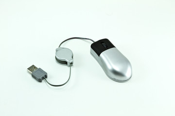 USB computer mouse on white background isolated