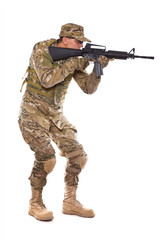 Soldier with rifle