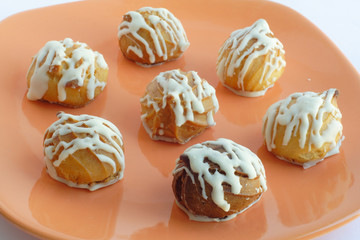 Cookies on plate isolated