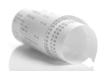 Shopping till reciept