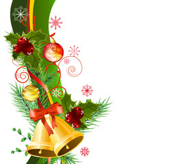 Christmas design element with bells