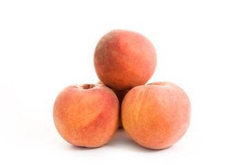 peaches isolated on white