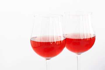 glass of wine isolated on white
