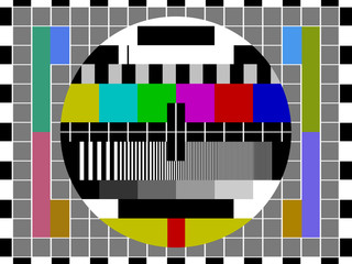 Fototapeta na wymiar Television test screen