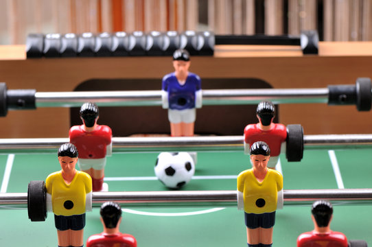 Table football game detail.