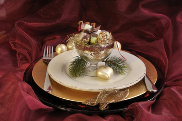 Elegantes Weihnachtsgedeck