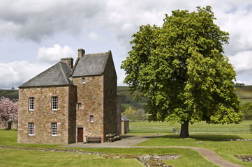 Fototapeta na wymiar 15th Century House next to Melrose Abbey in Scotland