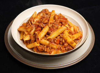 Rigatoni Pasta with Bolognese Sauce