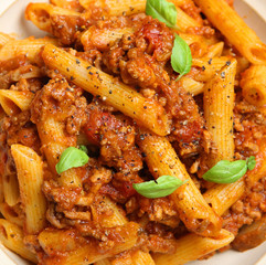Rigatoni Pasta with Bolognese Sauce