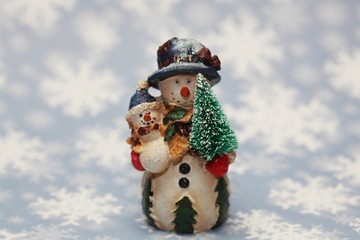 Der Weihnachtsmann mit seinem Kind