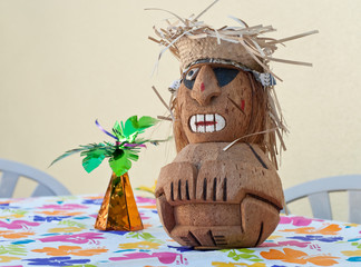 Hawaiian Table Tiki Man Decorative