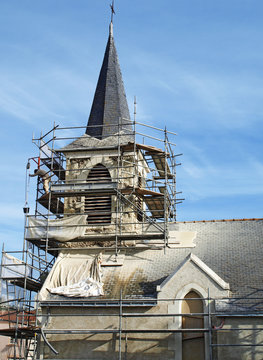 Clocher de l'&eacute;glise de Saint-L&eacute;ger-les-Vignes (Loire-Atlantique)