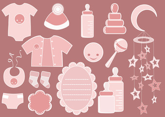 Baby set. Design element.