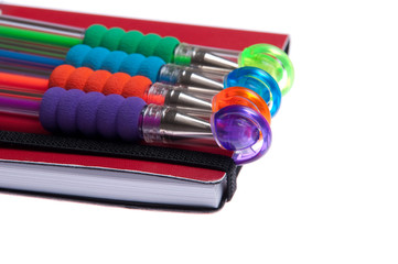 Fototapeta premium Notebook and pens