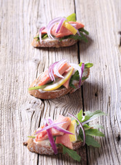 Open sandwiches