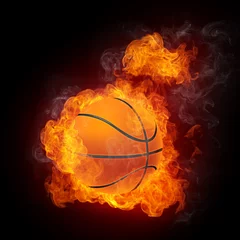 Cercles muraux Flamme Ballon de basket
