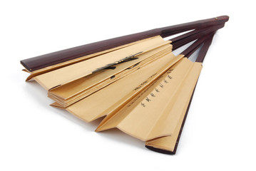 Obraz premium A chinese fan on white background