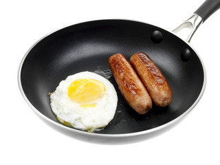 Frying Sausages and Egg