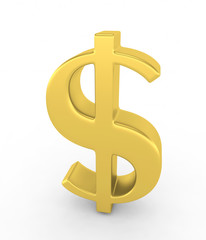 Golden dollar symbol