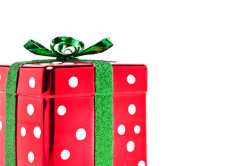 One glittery square Christmas gift boxes