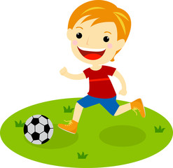 a boy with a football