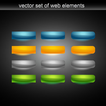 vector web button set of tweleve