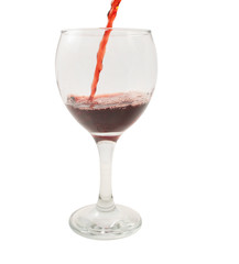 Red wine glasses