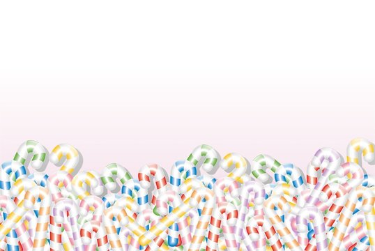 Bastoni di Zucchero Sfondo-Candy Canes Background-Vector