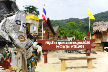 Fototapeta premium Moken village, group of islands Surin, south of Thailand