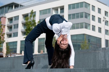 Flexible business communication - woman calling phone