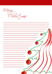 Foglio albero natale Rosso