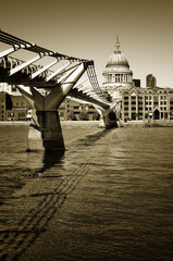 St. Paul's Cathedral and Millennium Bridge.