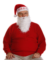 Grandfather as a Santa Claus