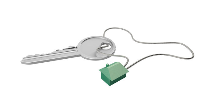 Schlüssel mit Haus (mit Freistellungspfad)
