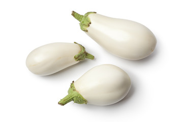 Whole white eggplants