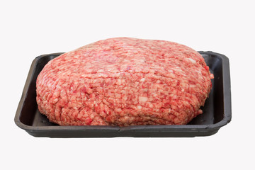 Forcemeat in the plastic pallet