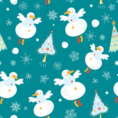 texture flying snowmen