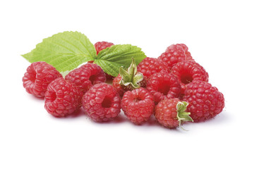 Organic garden raspberries
