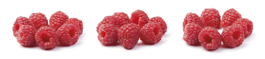 Raspberries circle composition
